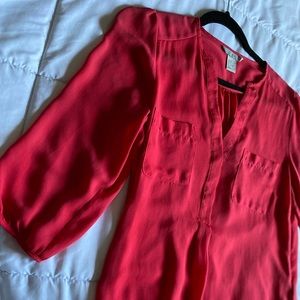 H&M Pink Long Sleeve Blouse